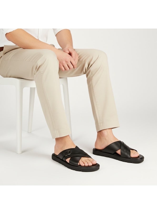 Stylish men's slippers with a modern and comfortable design – genuine leather and non-slip orthopedic sole, available in various sizes and colors. - Image 2